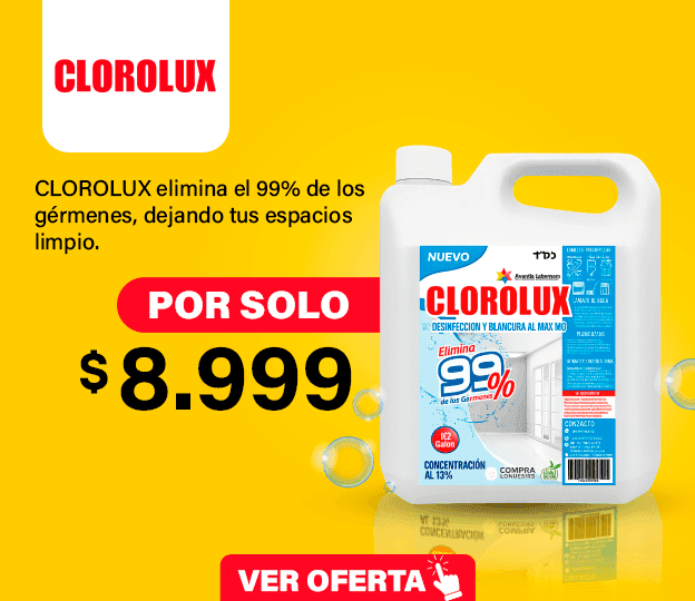 CLOROLUX 5.25% - Desinfección Profunda Clorolux 5.25% 1/2 Litro