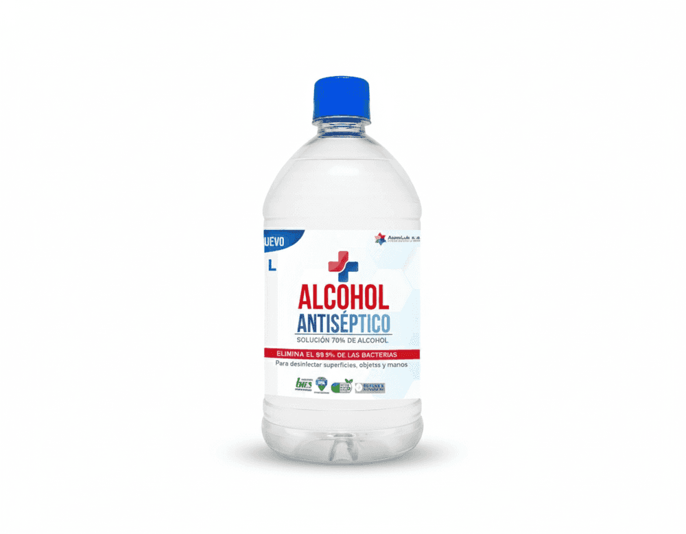 ALCOHOL ANTISÉPTICO - Desinfección Profesional de Manos y Superficies Alcohol Antiséptico 1 Litro